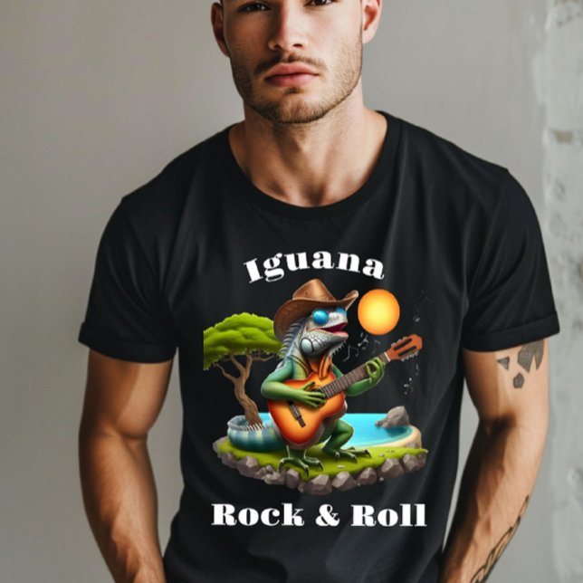 Camiseta Iguana Serenading Swamp Dweller Rock (Criador carregado)