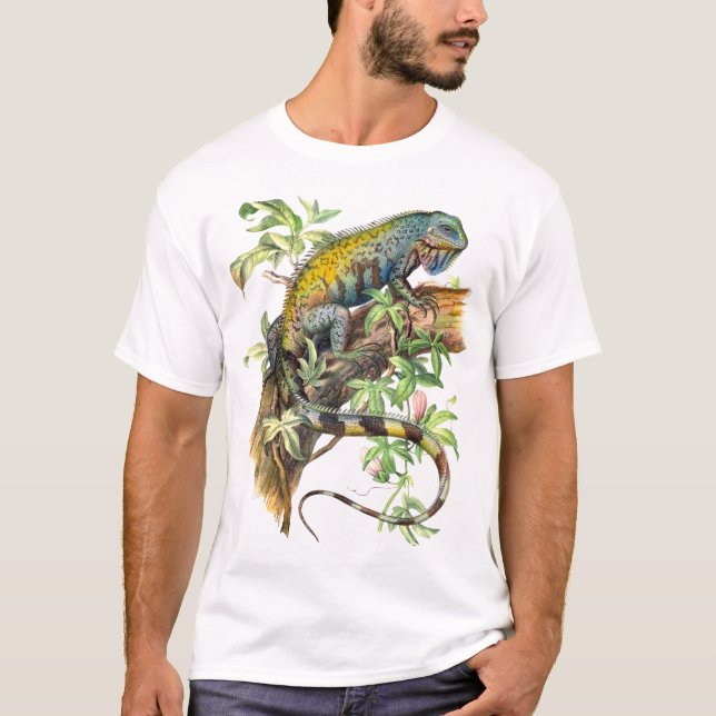 Camiseta iguana verde (Frente)