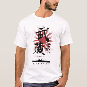 Camiseta IJN Musashi Battleship Calliografia