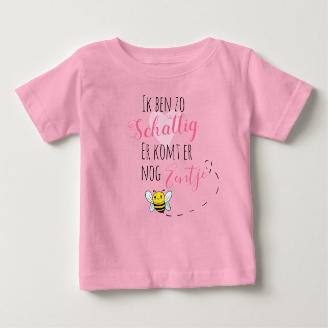 Camiseta Ik ben zo schattig. Zwangerschap verassing (Frente)