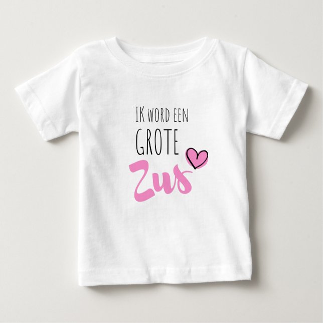 Camiseta Ik word een grote zus (Frente)
