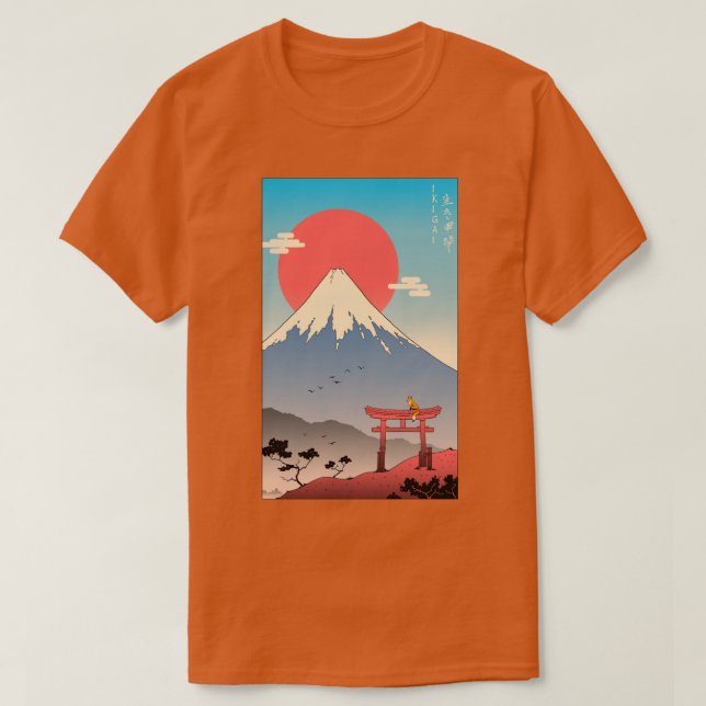 Camiseta Ikigai no Monte Fuji (Frente do Design)