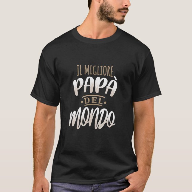 Camiseta Il miglior papà del mondo (Frente)