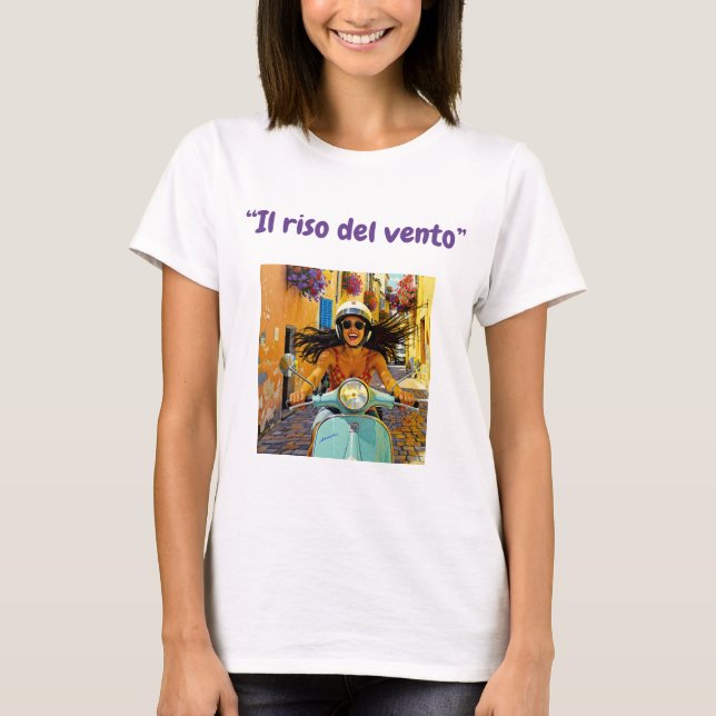 Camiseta  “Il riso del vento” (O Riso do Vento) (Frente)