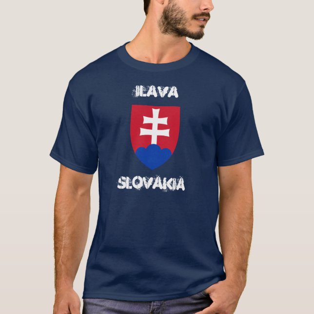 Camiseta Ilava, Eslováquia com casaco de armas (Frente)