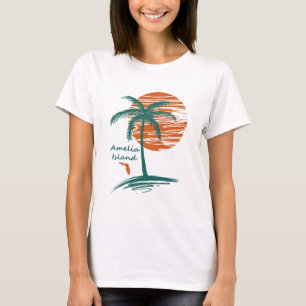 Camiseta Ilha Amelia Palm Tree