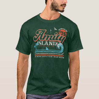 Camiseta Ilha Amity Retro Desgastado Universal UCS LLC meni