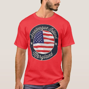 Camiseta Ilha Assateague - Lembrança Patriótica de Maryland