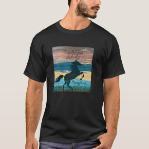 Camiseta Ilha Assateague MD Cavalos Selvagens Náutico Coste