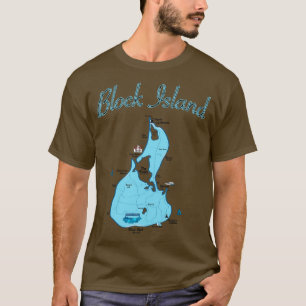 Camiseta Ilha Block Map Rhode Island
