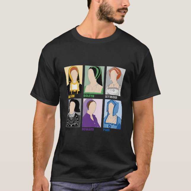Camiseta Ilha Broadway Seis Rainhas Antigas da Escola Queen (Frente)