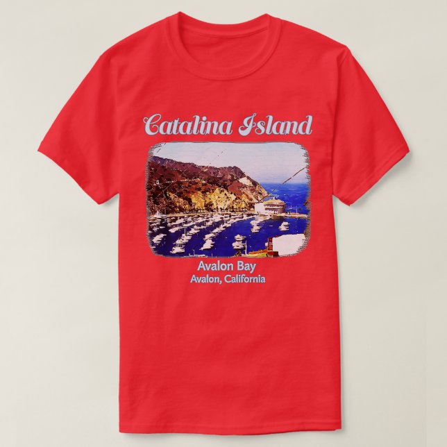 Camiseta Ilha Catalina Avalon Bay California Beach t (Frente do Design)