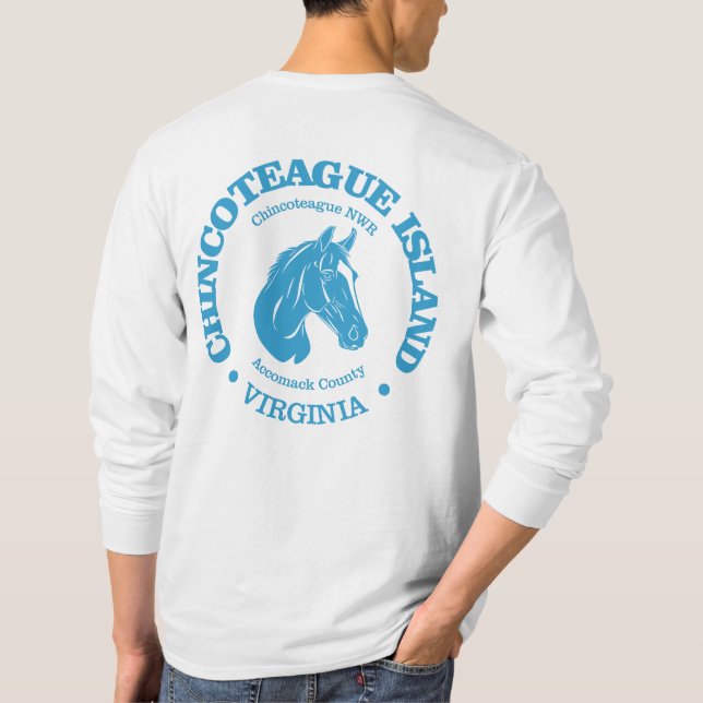 Camiseta Ilha Chincoteague (pônei) (Verso)