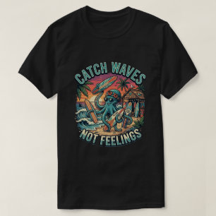 Camiseta Ilha da Praia do Polvo Legal Pegar Ondas Verão
