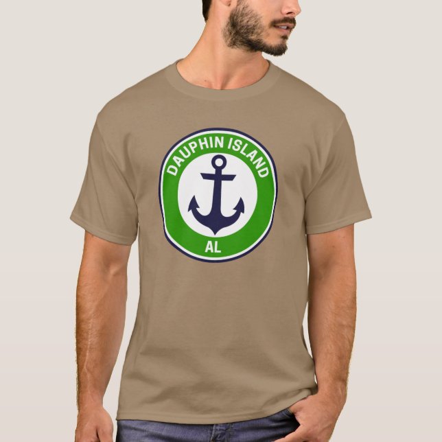 Camiseta Ilha Dauphin Vintage Alabama (Frente)