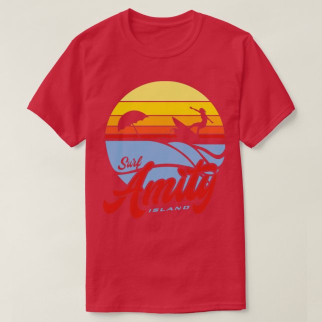 Camiseta Ilha de Amity surf (Frente do Design)