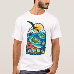 Camiseta Ilha de Antigua e Barbuda de Meados do Sé