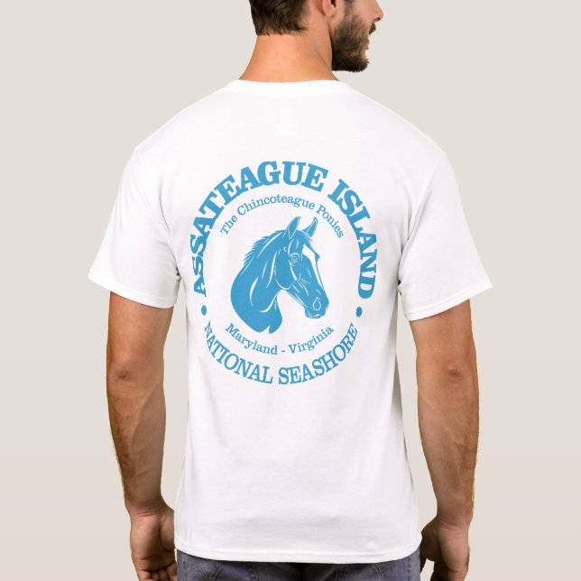 Camiseta Ilha de Assateague (pônei) (Verso)