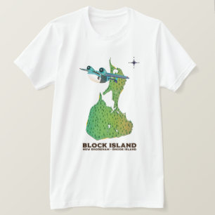 Camiseta Ilha de Bloco Nova Shoreha, Rhode Island