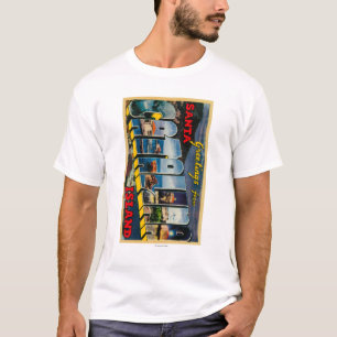 Camiseta Ilha de Catalina do papai noel, Califórnia