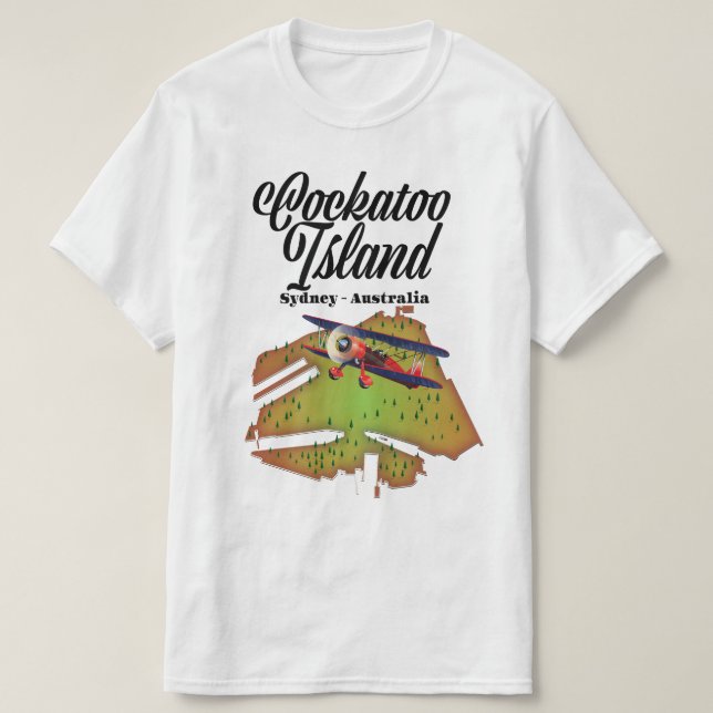 Camiseta ilha de cockatoo Sydney Austrália (Frente do Design)