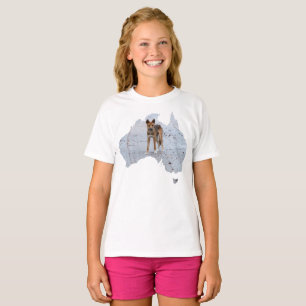 Camiseta Ilha de Fraser do Dingo de Forma Detalhada da Aust