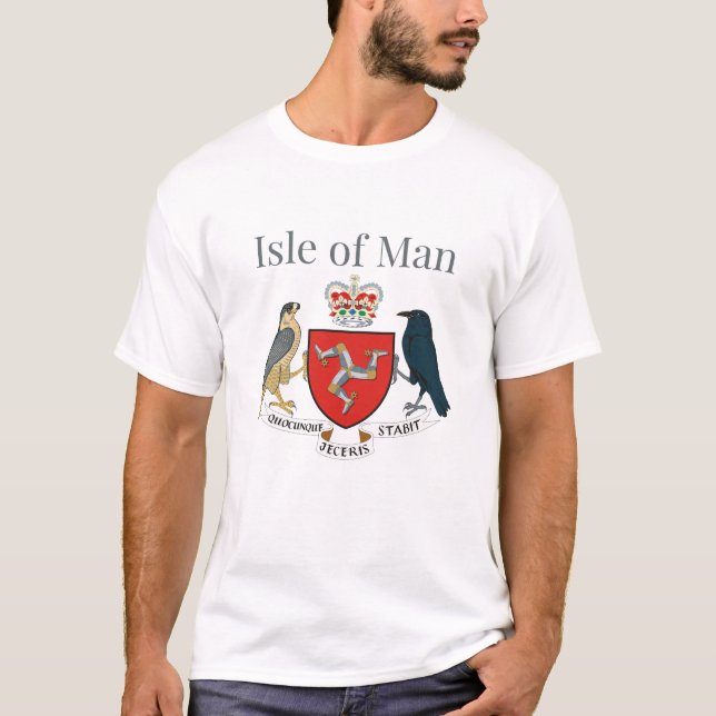 Camiseta Ilha de Man/Casaco de Armas (Frente)
