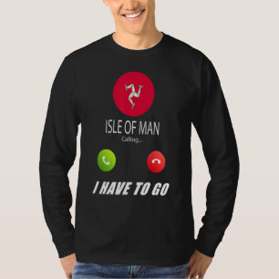 Camiseta Ilha De Man Flag Souvenir Ilha De Man Está Chamand