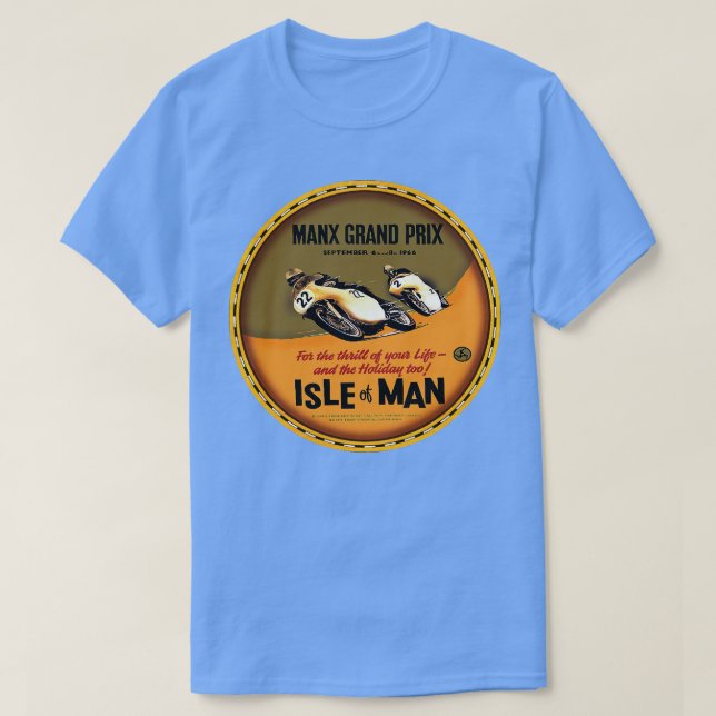 Camiseta Ilha de Man vintage TT (Frente do Design)