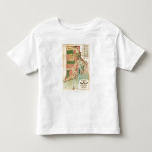Camiseta Ilha de Rhode IslandPanoramic MapRhode