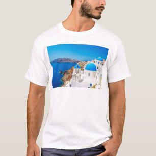Camiseta Ilha de Santorini - Caldera, piscina