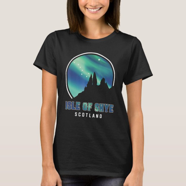 Camiseta Ilha de Skye Scotland Norte Lights Souvenir (Frente)