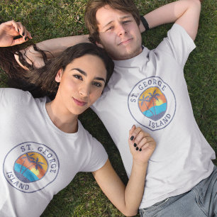 Camiseta Ilha de St. George, Flórida Estilo Clássico Desbot