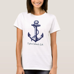 Camiseta ILHA de TYBEE, o T das mulheres de GA