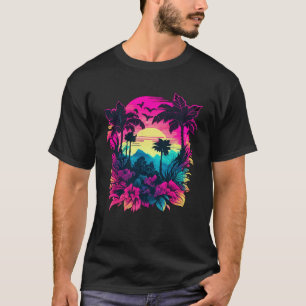Camiseta Ilha Desertada Por Sol No Mar Tropical P