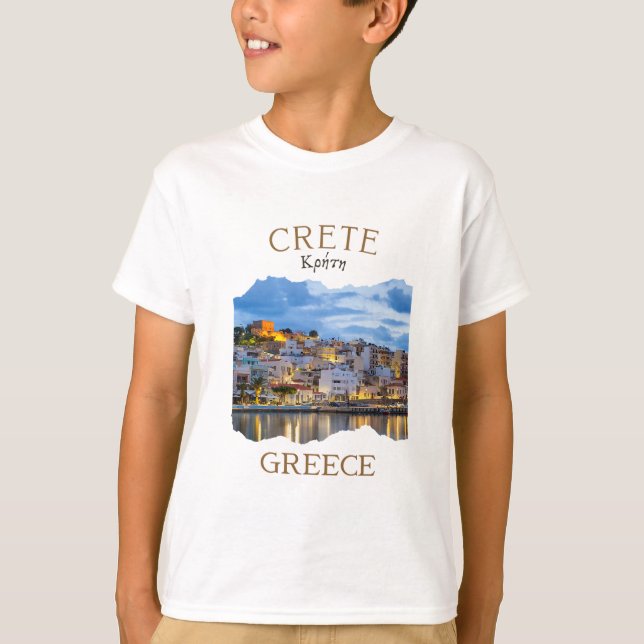 Camiseta Ilha Grega Creta Grécia com a Cidade de Rethimno (Frente)