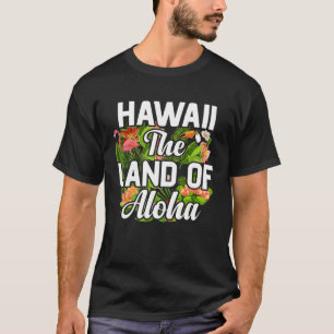 Camiseta Ilha Havaí de ondas de praia solar e palmeiras