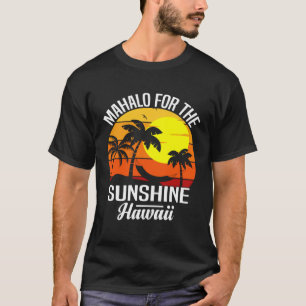 Camiseta Ilha Havaí de ondas de praia solar e palmeiras 6