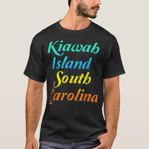 Camiseta Ilha Kiawah Carolina do Sul SC Palm Tree Surfboar