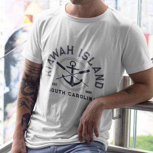 Camiseta Ilha Kiawah, Marinho da Carolina do Sul, Anchor de (Criador carregado)
