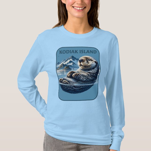 Camiseta Ilha Kodiak Sea Otter Alaska (Frente)