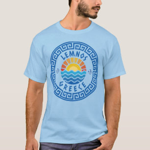 Camiseta Ilha Lemnos, Grécia - Blue Men