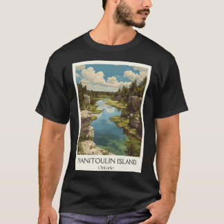 Camiseta Ilha Manitoulin Ontário Paisagem Ilha de Água Doce