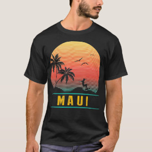 Camiseta Ilha Maui Beach Retro Vintage - Presente de Surf 7