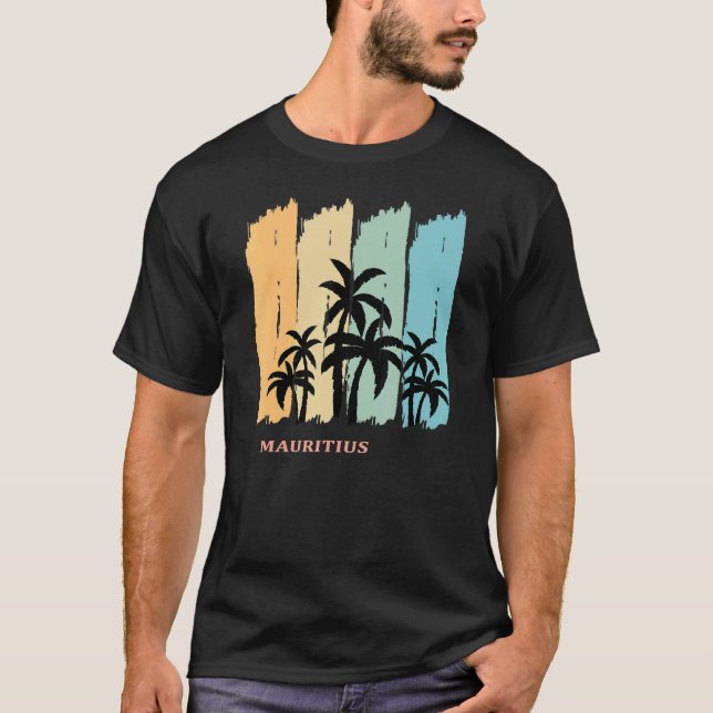 Camiseta Ilha Maurícia Viagem Vacinação Souvenir Francês C (Frente)