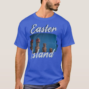 Camiseta Ilha Moai Statue Páscoa Island At Night Páscoa Isl