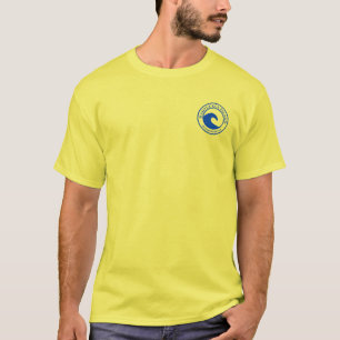Camiseta Ilha Nantucket do Círculo de Onda do Oceano Azul