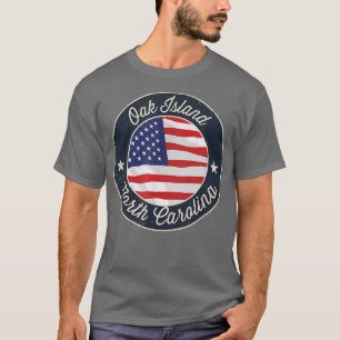 Camiseta Ilha Oak - Patriótica Carolina do Norte Souvenir T