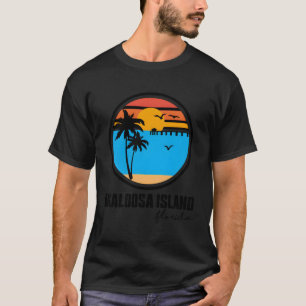 Camiseta Ilha Okaloosa Destin Florida Ocean Palm Tree Bea