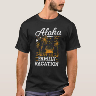 Camiseta Ilha Palm Trees Tropical Summer Aloha Família Vac
